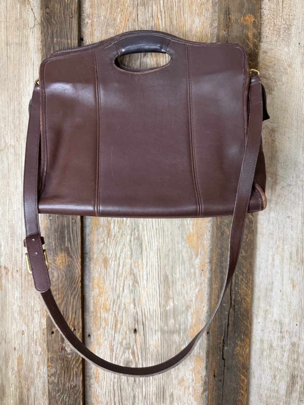 VTG Coach 9995 Brown Leather Large Shopper Tote Bucket Satchel - Picture 4 of 16
